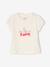 Pack of 3 long-sleeved t-shirts for girls - BASICS ecru+striped red 