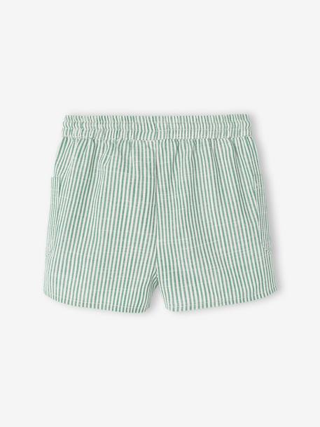 Striped Shorts for Baby Boys striped green 
