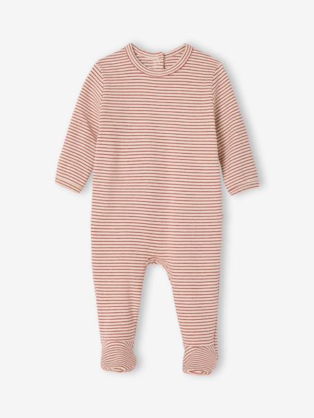 Pack of 3 Organic Cotton Sleepsuits for Babies beige+ecru+sage green 