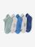 Pack of 5 ankle socks marl grey 