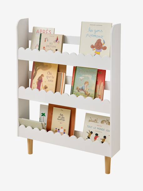 Wall-mounted display bookshelf FESTON white 
