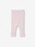 Set of baby bodysuit, leggings and striped beanie marl pink 