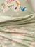 Bedding set with duvet cover and pillowcase, ANIMAL WORLD TOUR design, made with recycled cotton sage green 