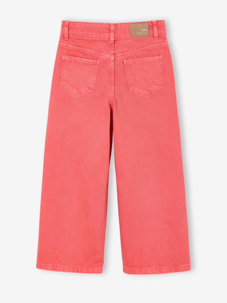 Medium Fit Wide Leg MorphologiK Trousers for Girls coral+grey green+khaki+old rose 