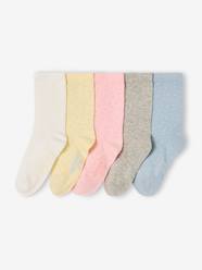 Girls-Pack of 5 Pairs of Dotted Socks for Girls