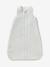 Summer Sleeping Bag with Central Opening, in Striped Cotton Muslin, for Babies sage green 