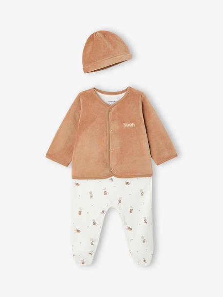 Customisable newborn set for babies cappuccino 