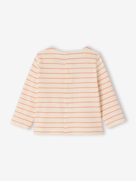 Striped T-Shirt for Girls ecru 