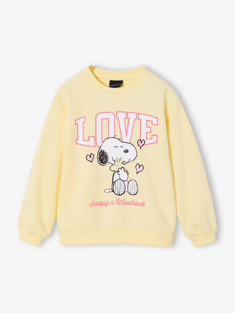 Snoopy girl's sweatshirt pastel yellow 