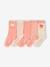 Pack of 5 Pairs of Heart Socks for Girls apricot+chambray blue 