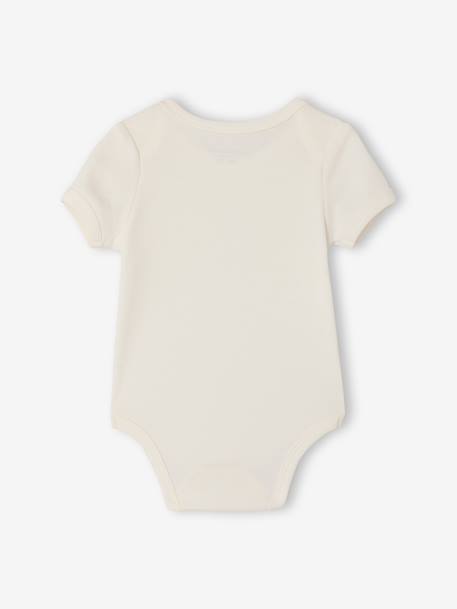 Pack of 3 short-sleeved, convertible bodysuits for boys marl grey 