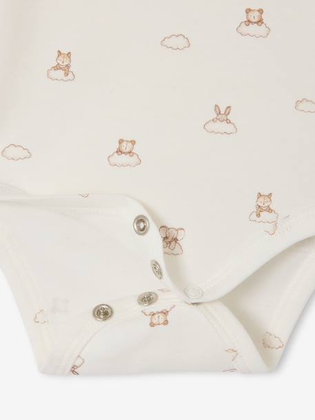 Pack of 5 short-sleeved bodysuit rabbit cloud ecru 