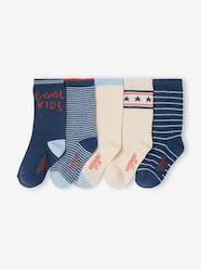 Boys-Pack of 5 Pairs of "Cool Kids" Socks for Boys