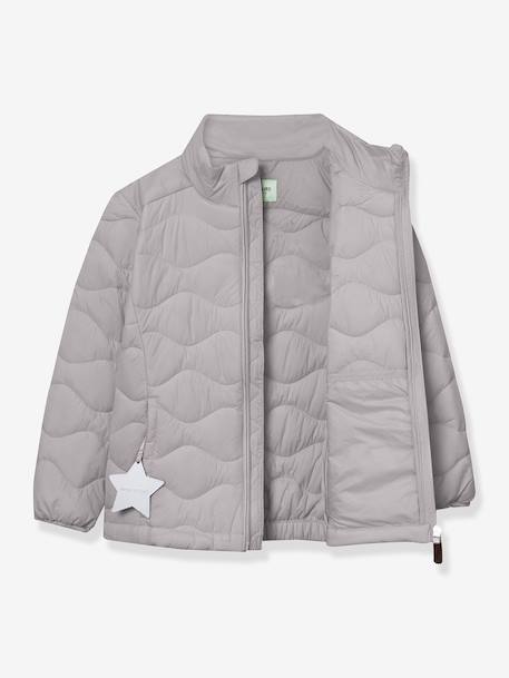 Lightweight quilted jacket for children MATNAVA MINI A TURE almond green+carrot+soft lilac 