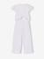 Girl's playsuit in English embroidery white 