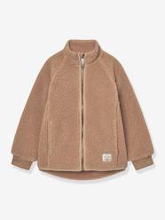 Girls-Teddy fleece jacket with zip for children MATCEDRIC MINI A TURE 