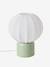 Ball-shaped table lamp with metal base rose+sage green 