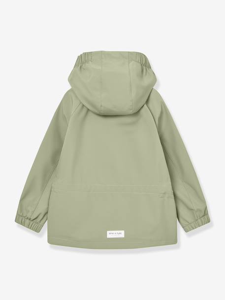 MATADEN MINI A TURE baby windproof and water-repellent hooded softshell jacket green+mint green 