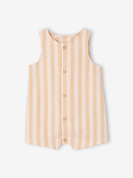 Sleeveless romper for baby boys yellow 