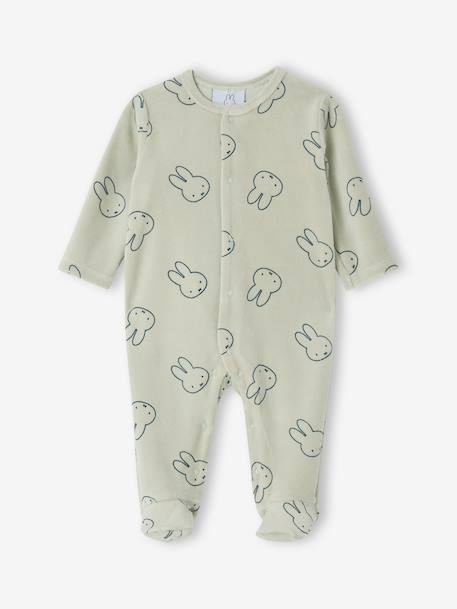 Set of newborn pyjamas for babies Miffy grey green 