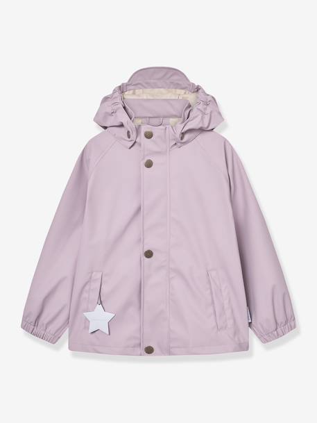 Rain set with jacket and trousers for children MATREINAR MINI A TURE mauve+tomato red 