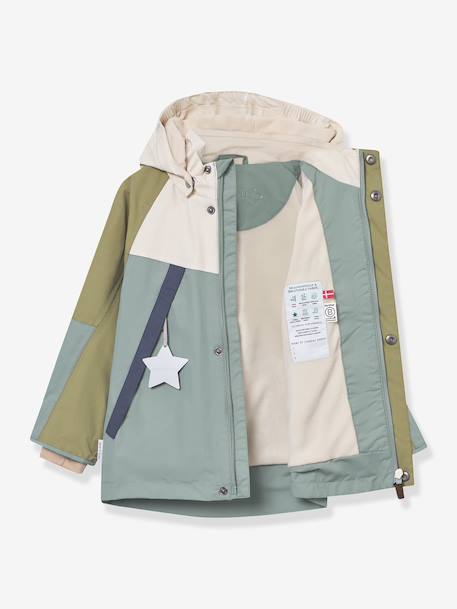 MATVALON MINI A TURE boy's quilted hooded jacket sage green 
