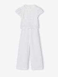 Girls-Girl's playsuit in English embroidery 