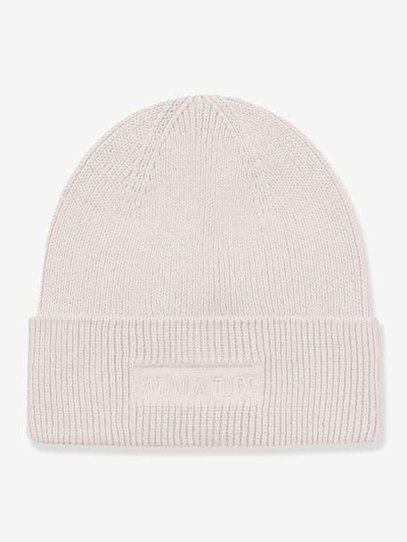 Knitted beanie for children MATBOJE MINI A TURE lilac+sand beige 