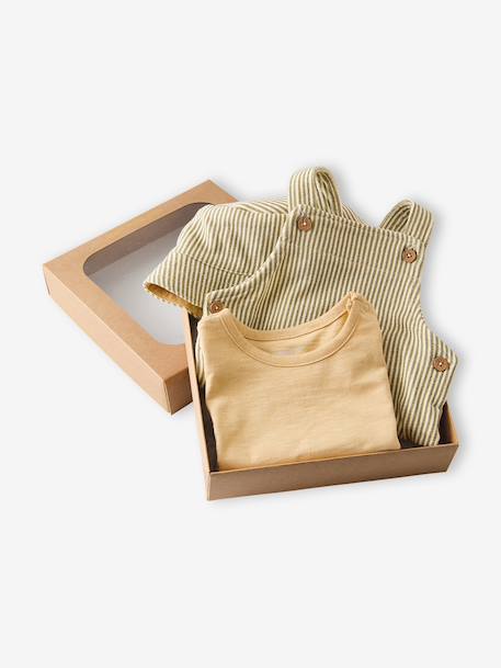 Dungarees & Bucket Hat Set for Boys cappuccino 