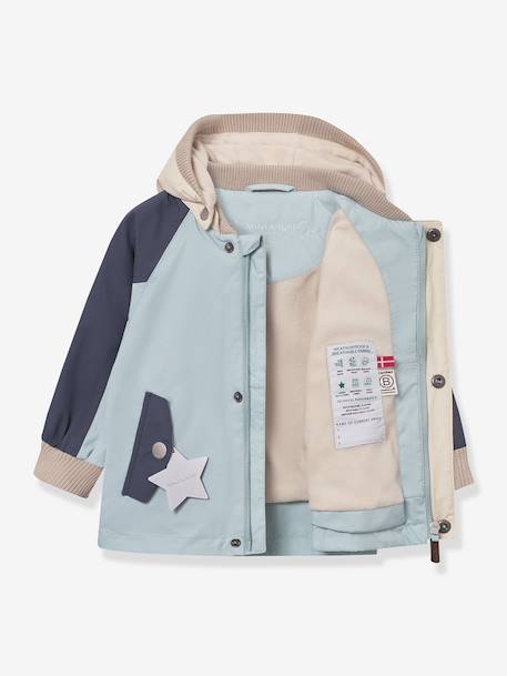Lined hooded jacket for babies MATWALLY MINI A TURE light blue 