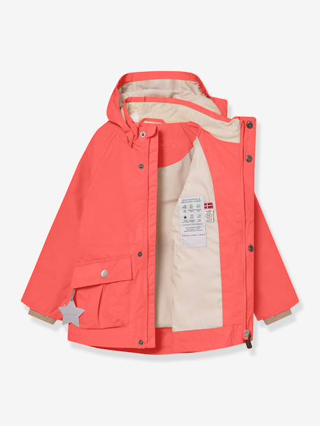 MATALLURE Mid-Season Parka for Girls, MINI A TURE navy blue+tomato red 