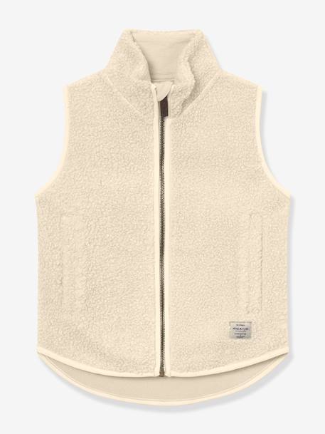Teddy fleece cardigan for children MATBATTAL MINI A TURE cinnamon+ecru+plum 
