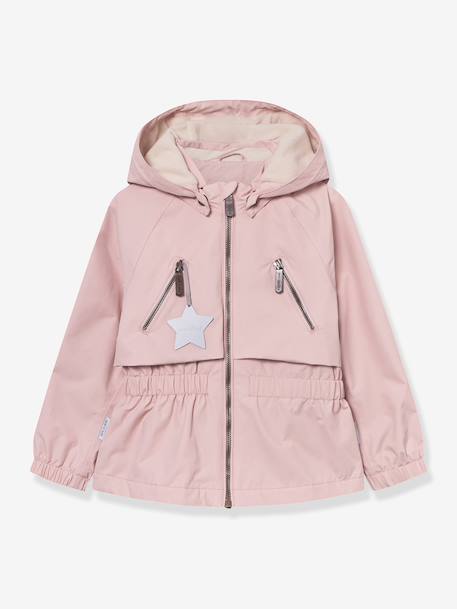 MATALGEA Mid-Season Waterproof Jacket with Fleece Lining, for Girls, MINI A TURE dusky pink+rosy+sage green 