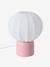 Ball-shaped table lamp with metal base rose+sage green 