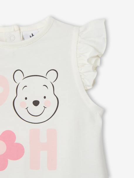 Winnie the Pooh floral set for baby girls pale pink 