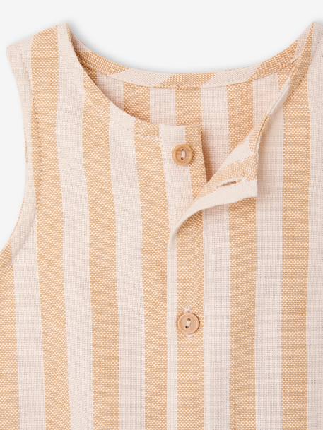 Sleeveless romper for baby boys yellow 