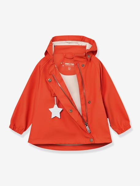 Rain set: waterproof jacket & dungaree trouser for babies MATWAINIS MINI A TURE tomato red 