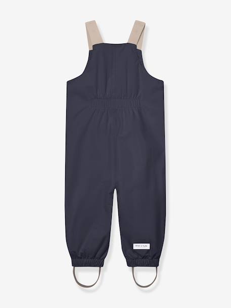 Waterproof dungarees for babies MATWALENTAYA MINI A TURE deep blue+sage green+tomato red 