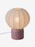 Ball-shaped table lamp with metal base rose+sage green 
