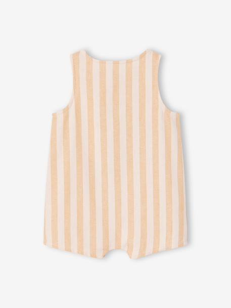 Sleeveless romper for baby boys yellow 