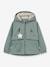 MATALGEA Mid-Season Waterproof Jacket with Fleece Lining, for Girls, MINI A TURE dusky pink+rosy+sage green 