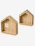 Pack of 2 house shelves beige 