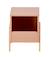 Bedside Table for Kids, Rétro Theme pale pink+WHITE LIGHT SOLID 