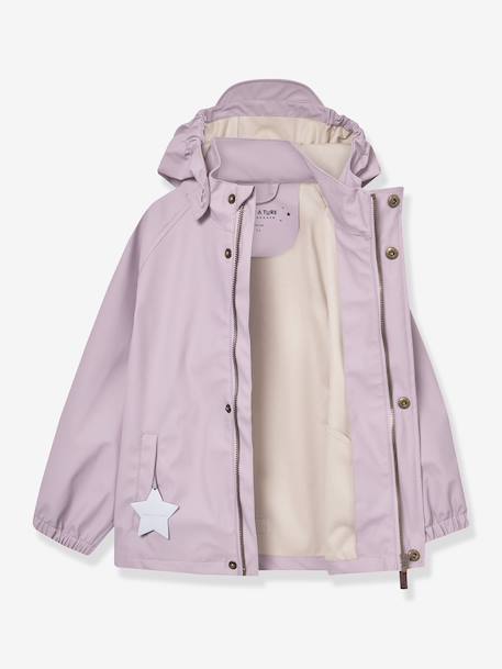 Rain set with jacket and trousers for children MATREINAR MINI A TURE mauve+tomato red 