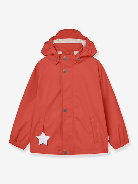 Rain set with jacket and trousers for children MATREINAR MINI A TURE mauve+tomato red 