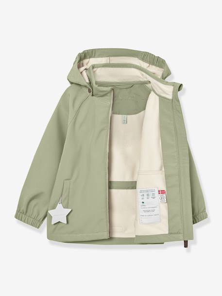 MATADEN MINI A TURE baby windproof and water-repellent hooded softshell jacket green+mint green 