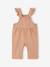Twill Dungarees for Baby Girls pecan nut 