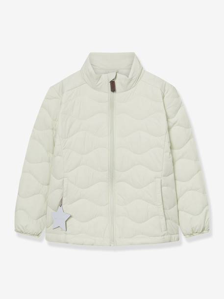 Lightweight quilted jacket for children MATNAVA MINI A TURE almond green+carrot+soft lilac 