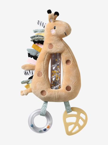 Giraffe rain stick rattle yellow 