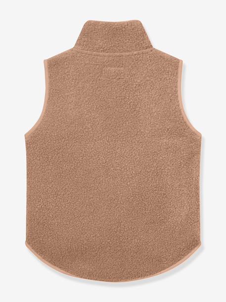 Teddy fleece cardigan for children MATBATTAL MINI A TURE cinnamon+ecru+plum 